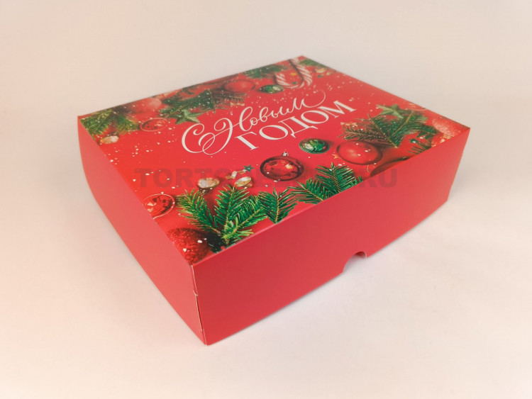 Коробка Новогоднее Настроение 20*17*6см